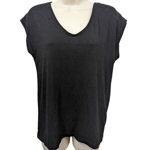 Pieces Billo Tee with Metallic Stripes Sz S